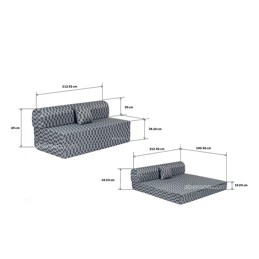 Uratex sofa clearance bed sizes