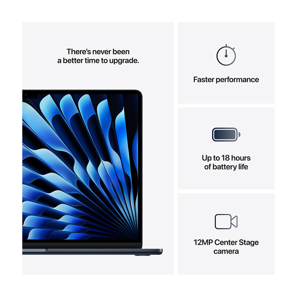 Apple MacBook Air (15-inch, M4 Chip, 2025) MC6L4PP/A Midnight