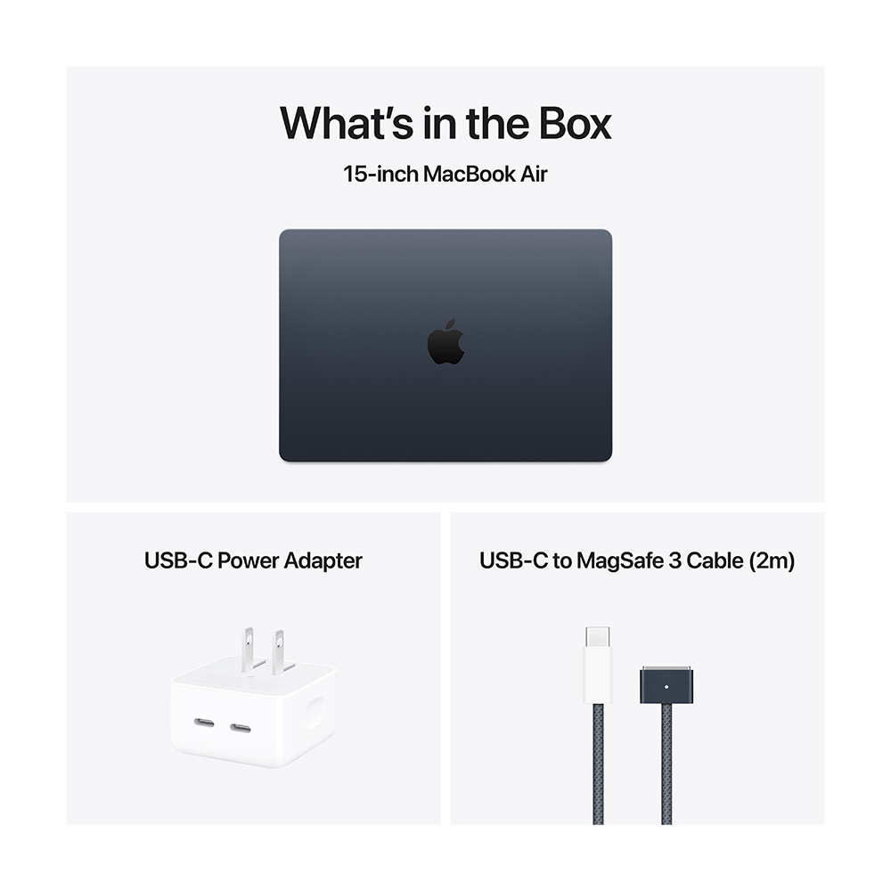 Apple MacBook Air (15-inch, M4 Chip, 2025) MC6L4PP/A Midnight