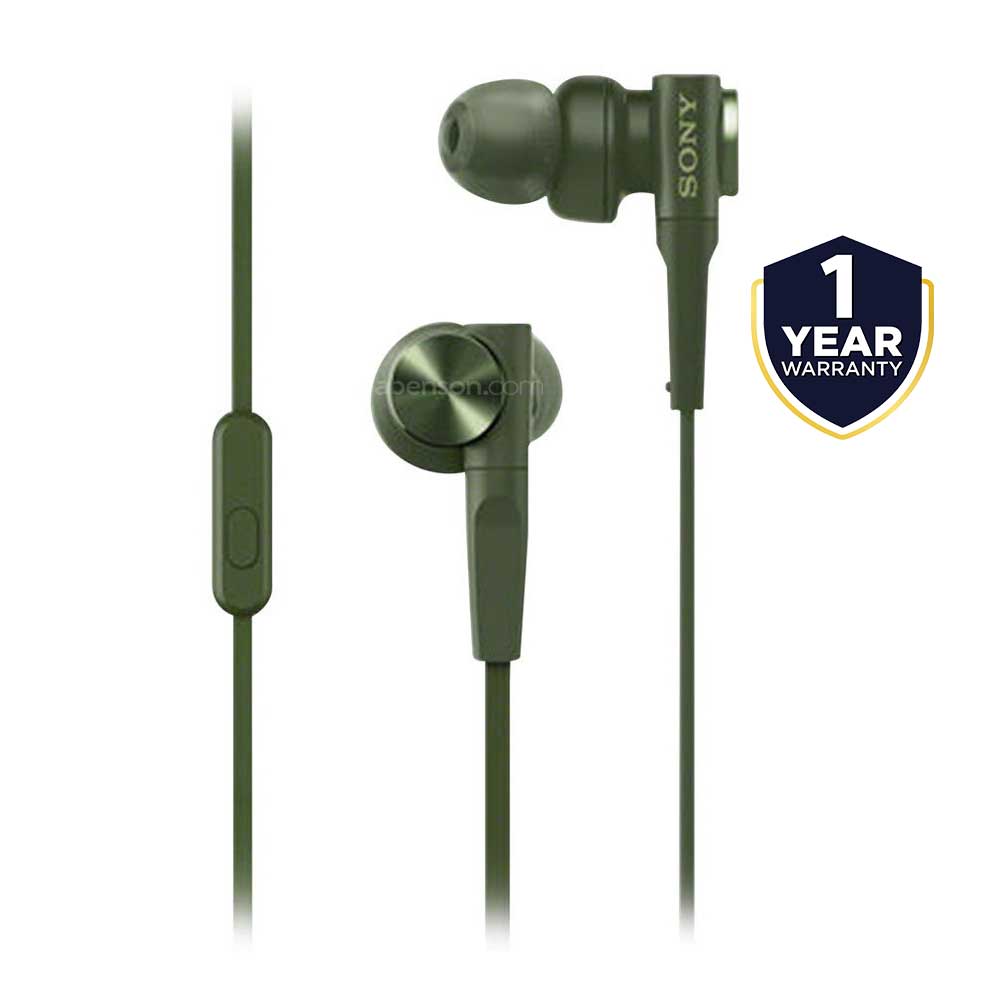 Sony MDR XB55AP Green In-Ear Headphones | Home Entertainment