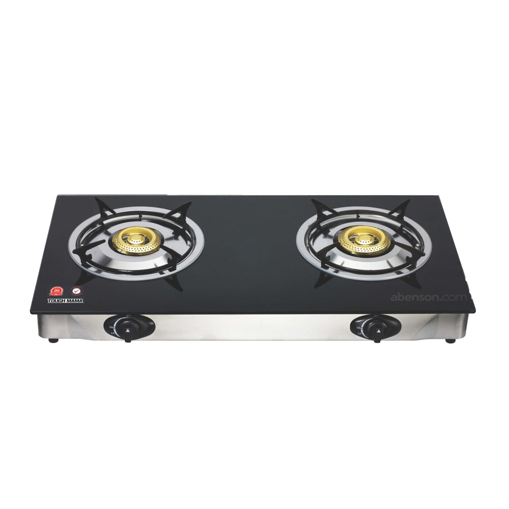 Tough Mama NTM-GHB2 2-Burner Glass Gas Stove Kitchen Appliance