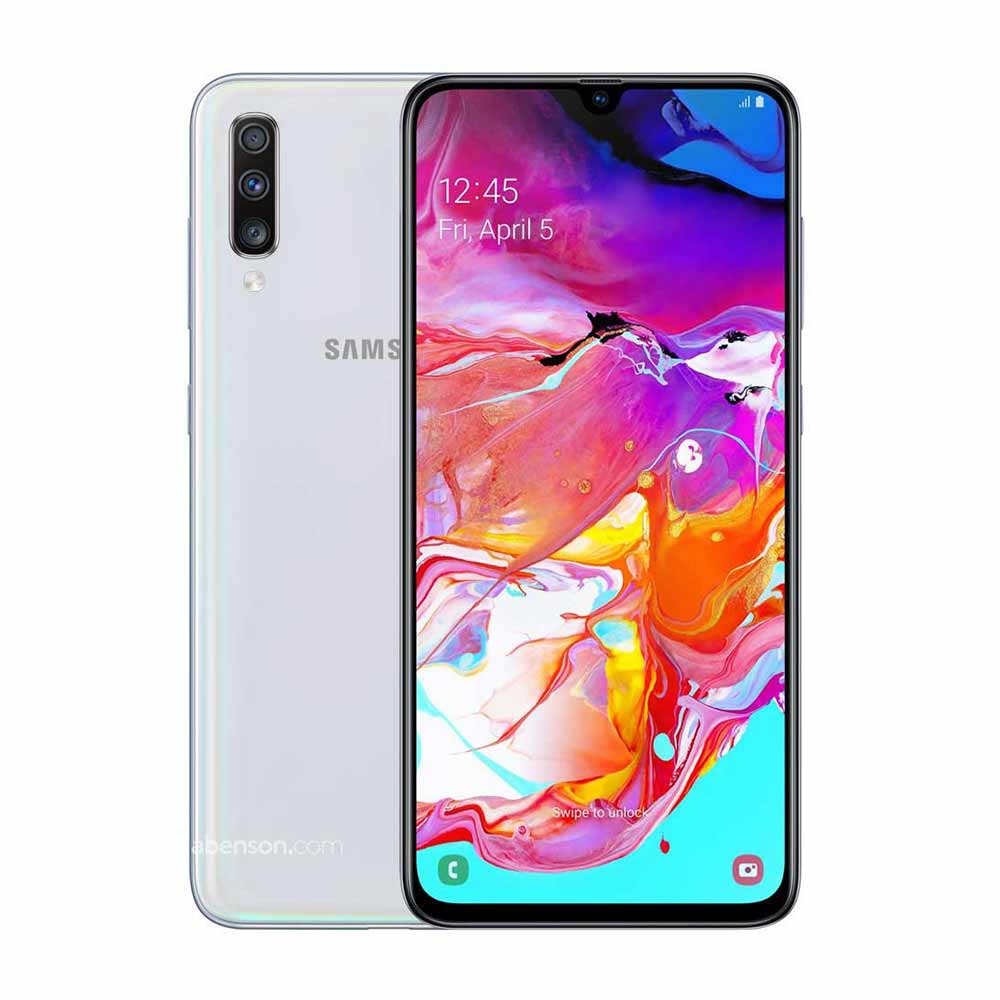 SAMSUNG Galaxy A70 ホワイト SIMフリー スマートフォン Samsung Galaxy A70 White Smartphone | Mobile | Abenson.com