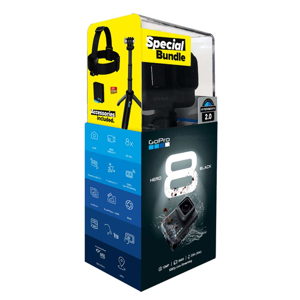 Gopro HERO GoPro HERO8 Holiday Bundle Action Camera Gadgets