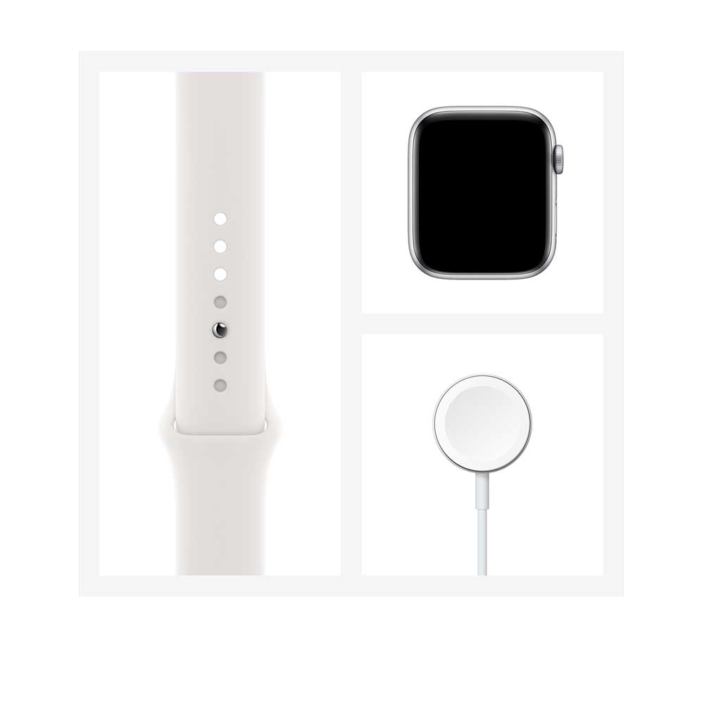 Apple Watch Series (GPS) 44mm Silver Aluminum Case with White