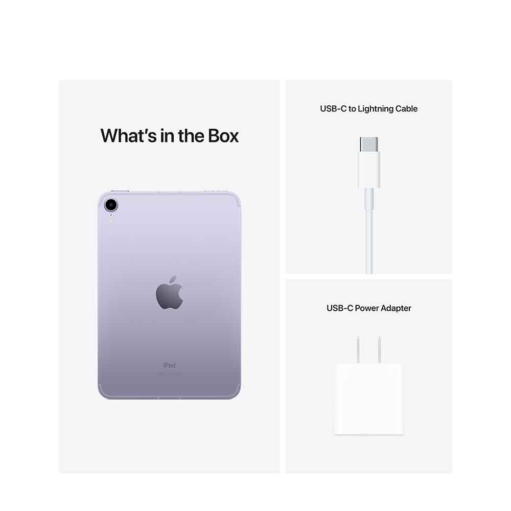 Apple iPad Mini (6th Gen) Wi-Fi + Cellular 256GB Purple Tablet