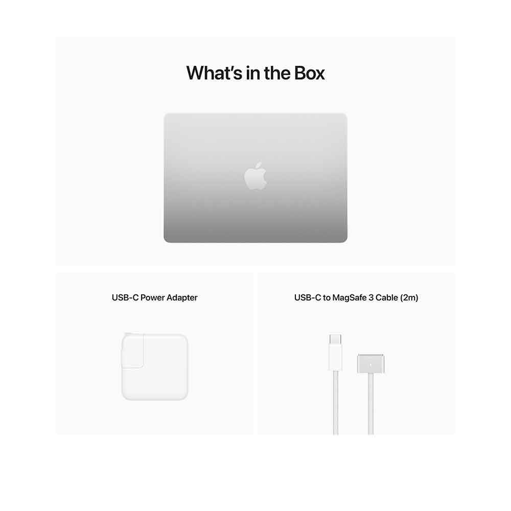 Apple MacBook Air (13-inch, M2 Chip, 2024) MC7V4PP/A Silver Laptop