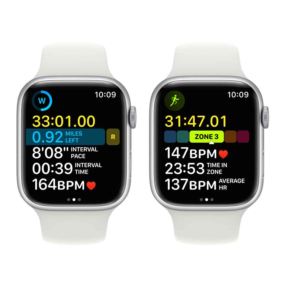 Apple Watch Series 8 GPS Silver 45mm Aluminum Case with White 
