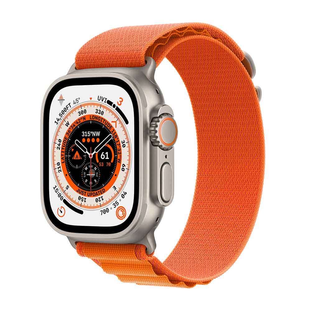 Apple Watch Ultra GPS + Cellular 49mm Titanium Case with Orange 