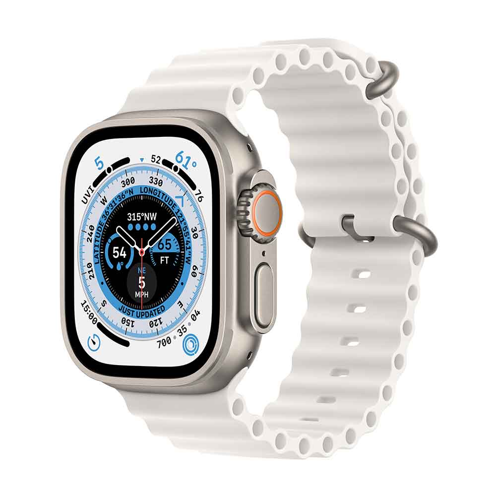 Apple Watch Ultra GPS Cellular 49mm Titanium Case with White - Main Image