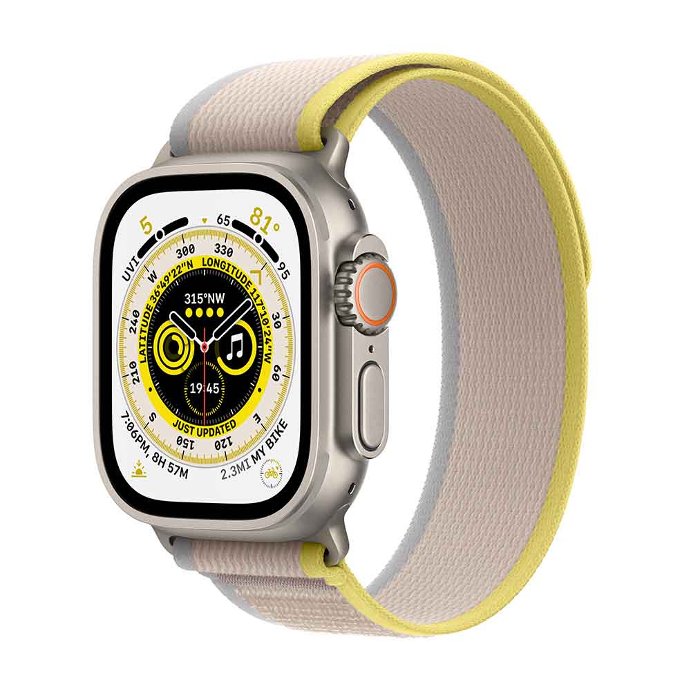 Apple Watch Ultra GPS Cellular 49mm Titanium Case with Yellow