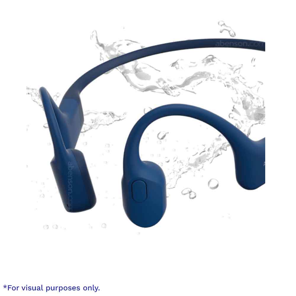 Shokz OpenRun Bone Conduction Waterproof Bluetooth Headphones for Sports  with Cooling Wristband (Formerly Aeropex), Blue