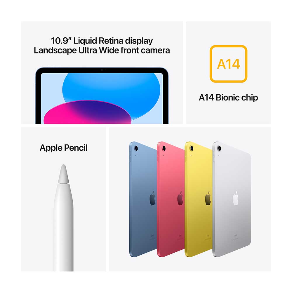 美品iPad 第10世代 64GB Wi-Fi+Apple Pencilセット 美品】iPad 第10世代 WiｰFiモデル 64GB シルバー + Apple Pencil