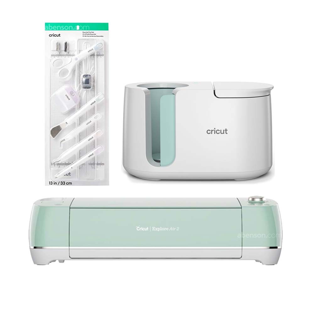 Cricut Explore Air Mint Mug Press Essential Tool Set 12