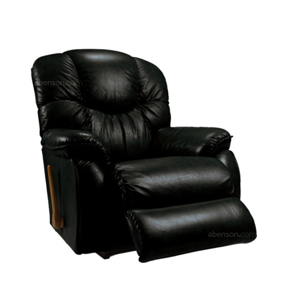 Black leather lazy boy sale