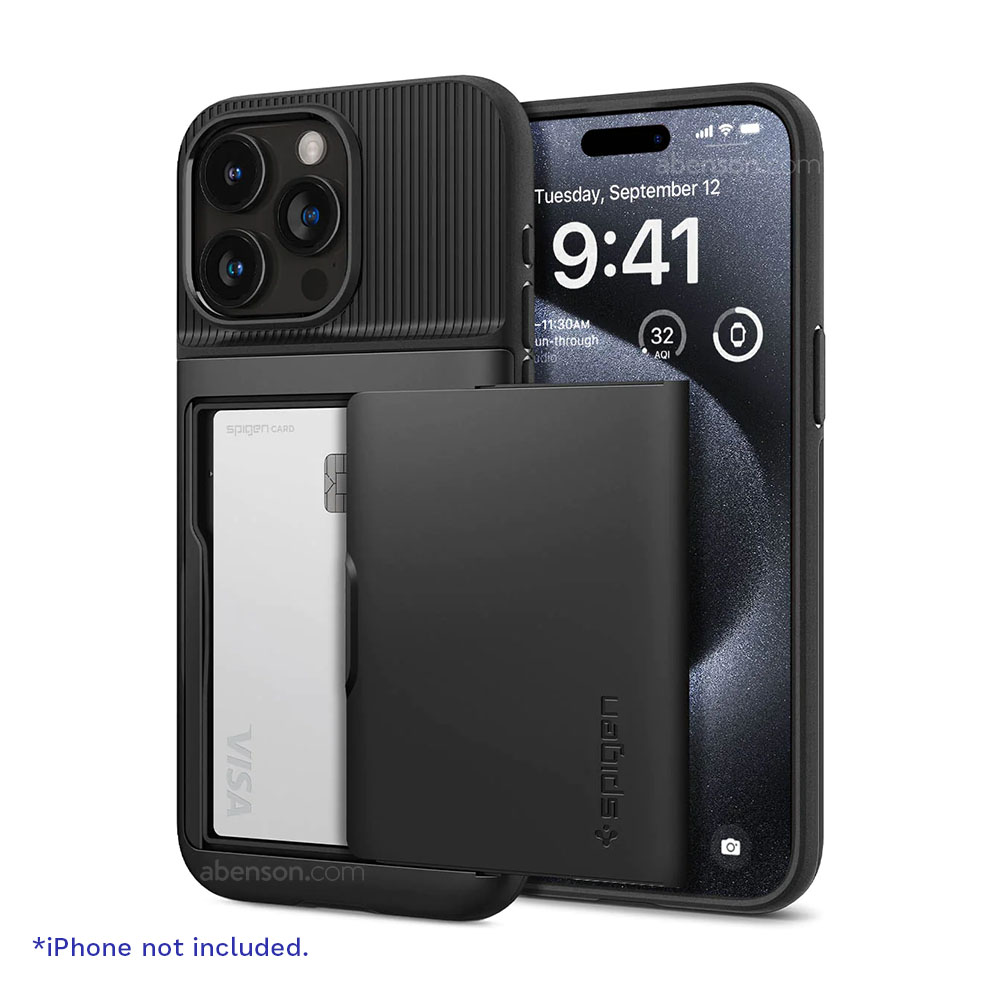 ✨ Spigen iPhone15Pro ケース 手帳型 ショルダー付き 黒 Spigen iPhone 15 Pro Case Armor - Black | Mobile Accessories