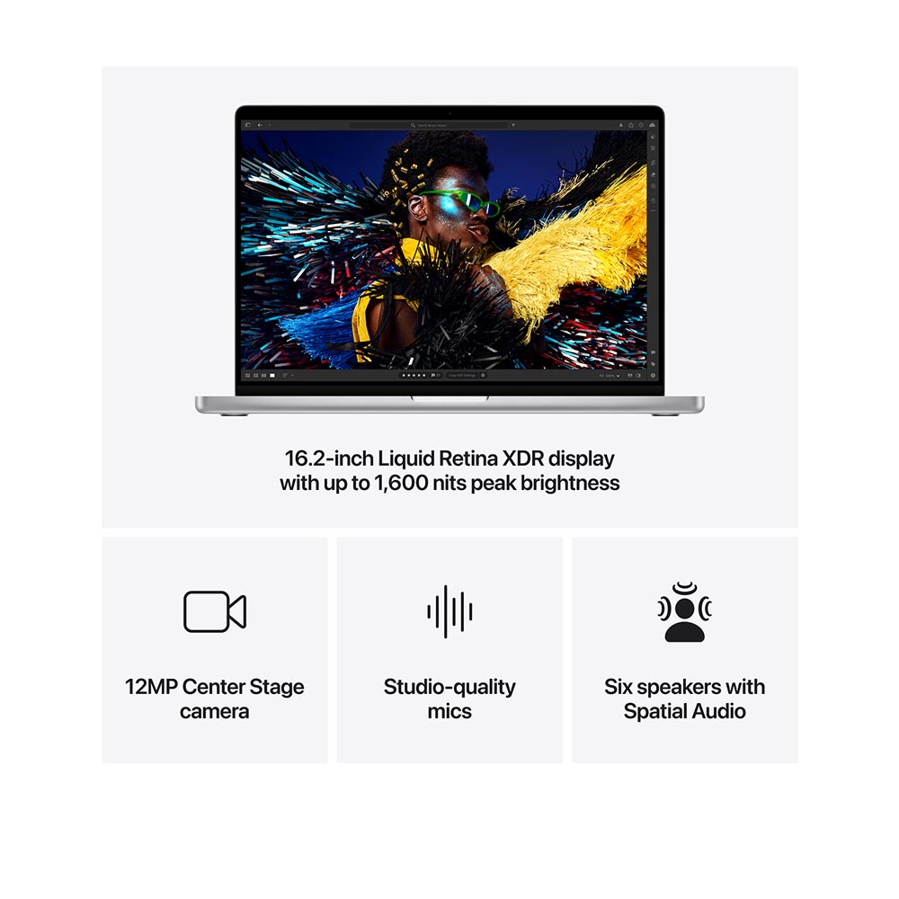 Apple MacBook Pro (16-inch, M4 Pro Chip, 2024) MX2T3 Silver Laptop