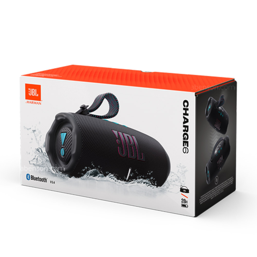 JBL Charge 6 Funky Black Portable Bluetooth Speaker | Home