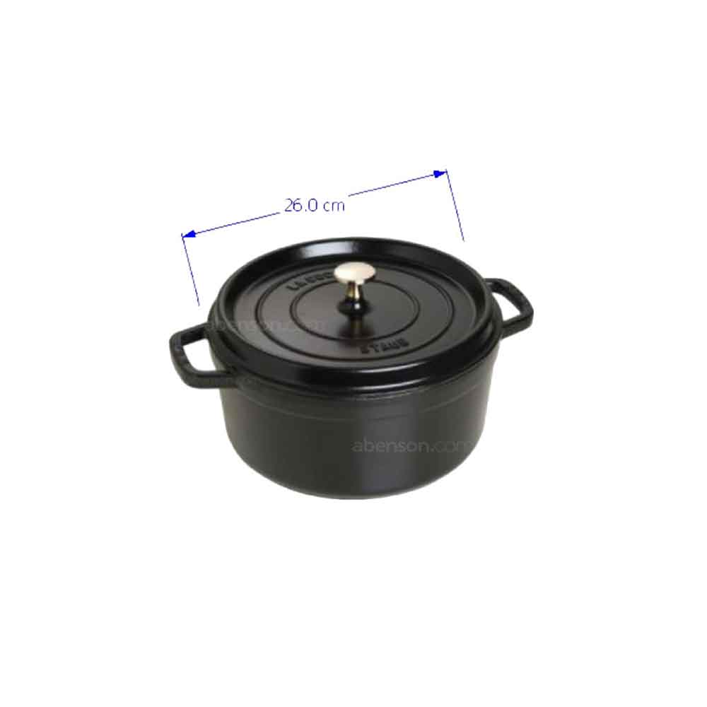 【きなこ】STAUB 両手鍋 黒 COCOTTE ココット 26センチ STAUB LA COCOTTE 26㎝BLACK きなこ】STAUB 両手鍋 黒 COCOTTE