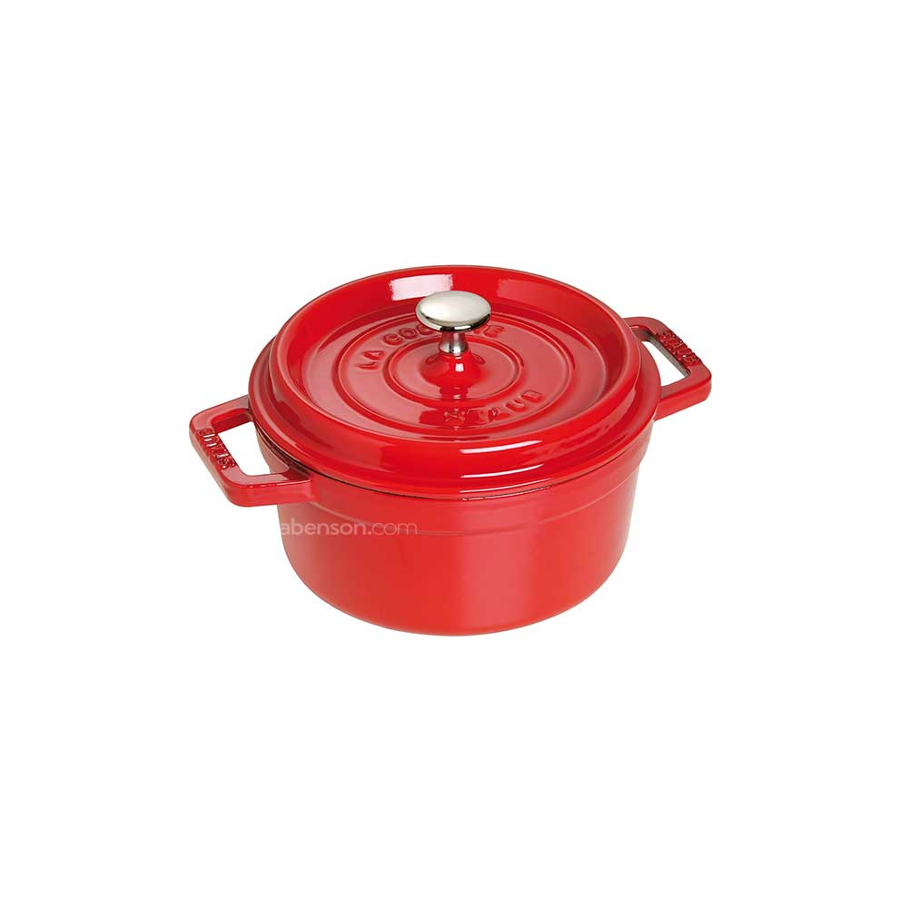 Staub Round Cocotte 18cm Cherry Cast Iron Casserole | Cookware