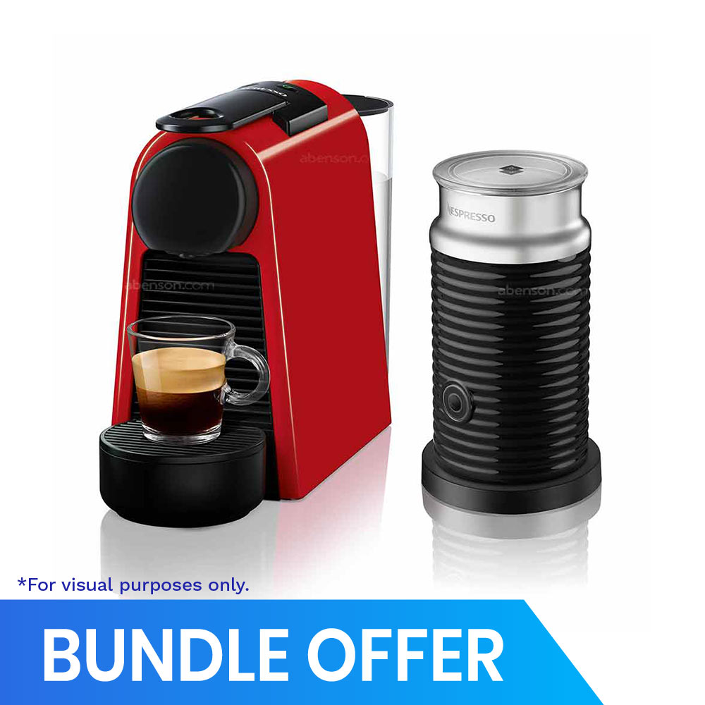 Nespresso Essenza Mini Red + Aeroccino 3 Black Bundle | Food and