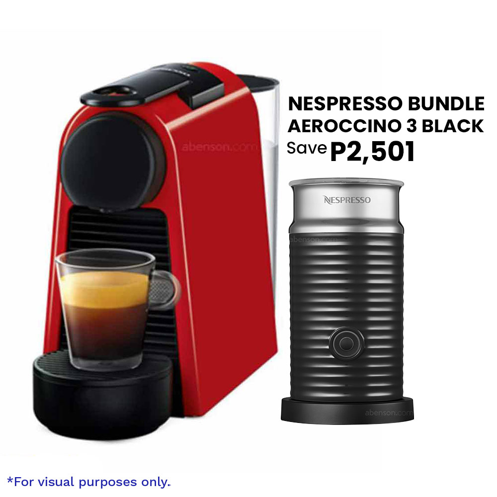 Nespresso Essenza Mini Red + Aeroccino 3 Black Bundle | Food and