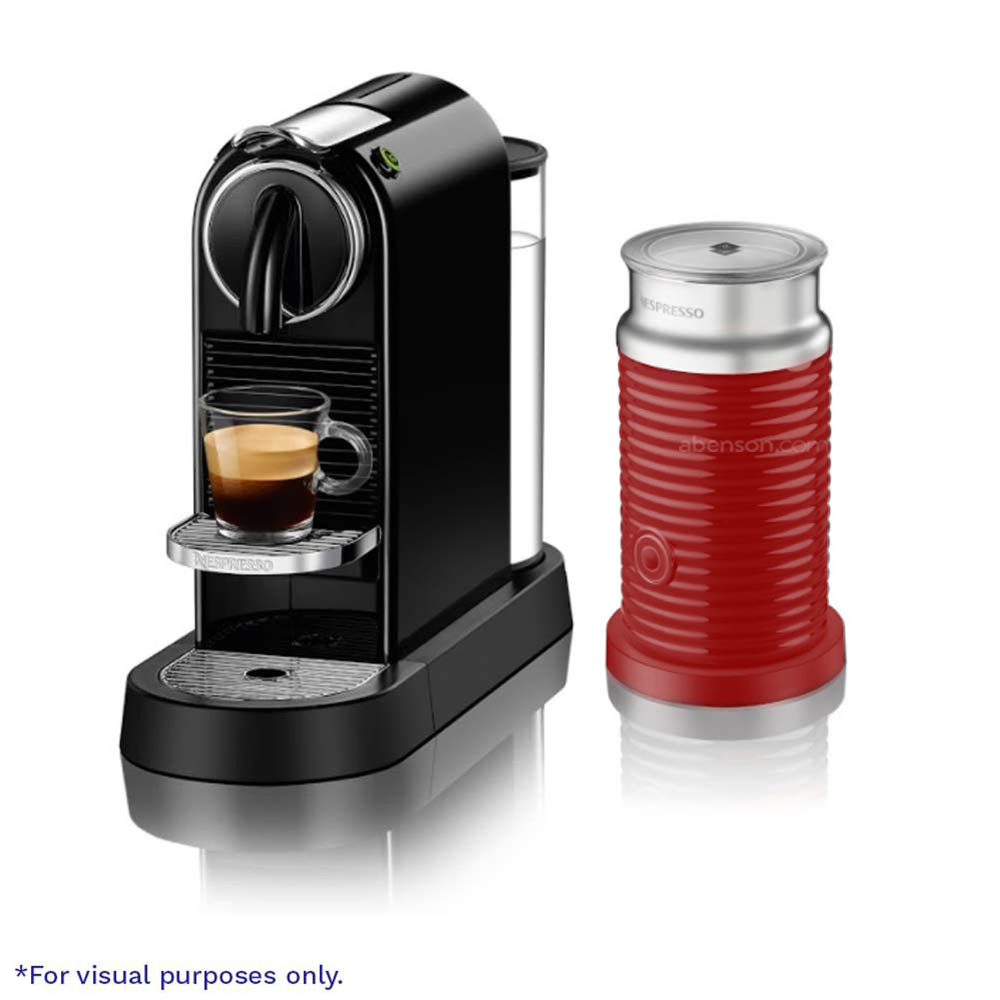 Nespresso Citiz Black Aeroccino Red Bundle