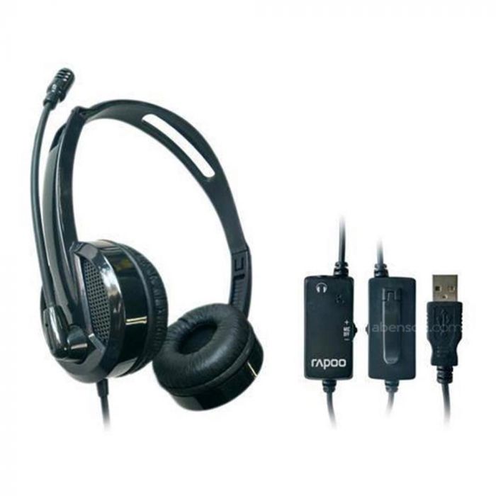 Onderbreking onwetendheid Hoofd Rapoo H120 Black USB Headset | Peripherals | Computers and Gadgets |  Abenson.com