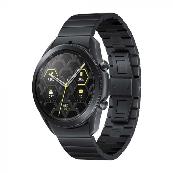 Samsung Galaxy Watch3 Titanium Mystic Black 45mm Titanium Black Smartwatch  | Wearables | Mobile | Abenson.com