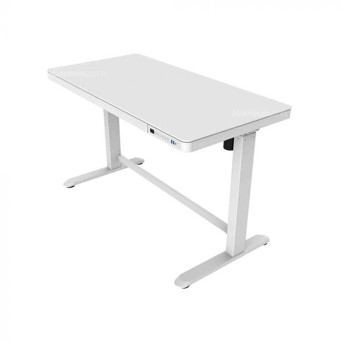 FlexiSpot COMHAR E8W Electric Height-Adjustable White Desk | Office Tables  | Office | abensonHOME Office Furniture and Accessories 