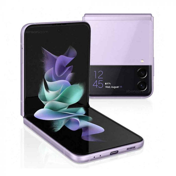美品！Samsung galaxy Z Flip3 パープル Samsung Galaxy Z Flip3 5G (8GB + 128GB) Lavender Smartphone