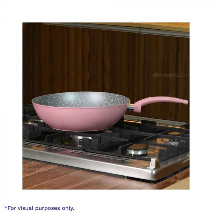 Masflex 32 cm Master Class Non Stick Wok With Glass Lid