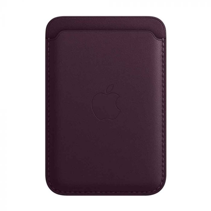 apple leather wallet dark cherry