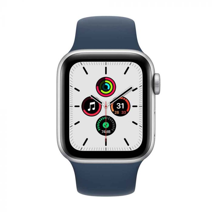 Apple Watch SE GPS, 40mm Silver Aluminum Case With White