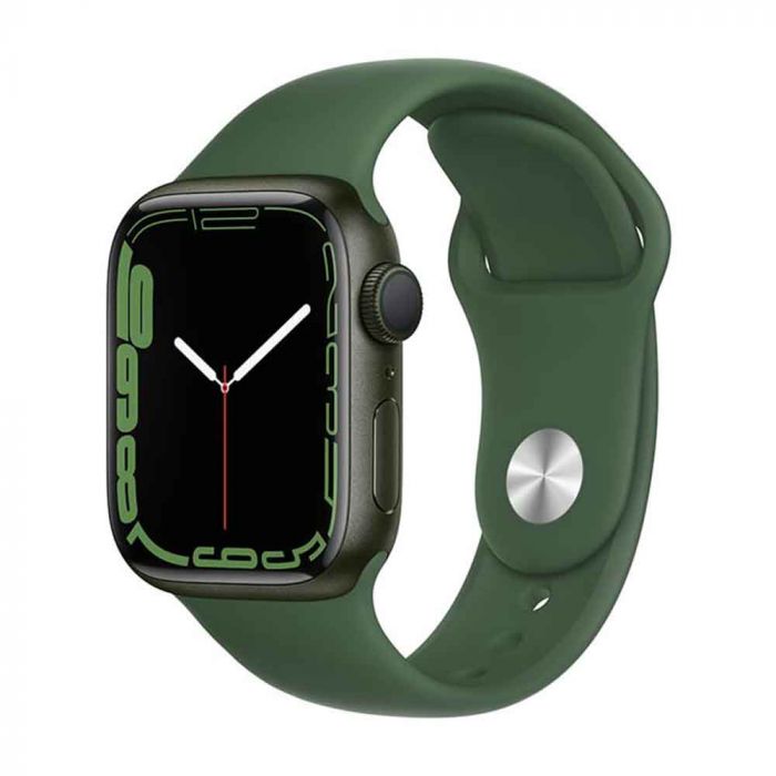 Apple Watch Series 7 GPS Green 41mm Aluminum Case with Clover Sport Band Wearables Mobile Abenson