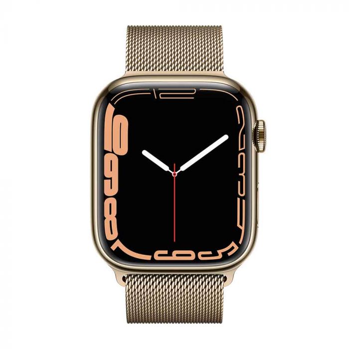 Apple Watch Series 7 GPS + Cellular 45mm Gold Stainless Steel Case with  Gold Milanese Loop Smartwatch | Wearables | Mobile | Abenson.com