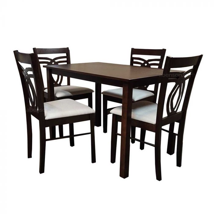 4 seater black dining table