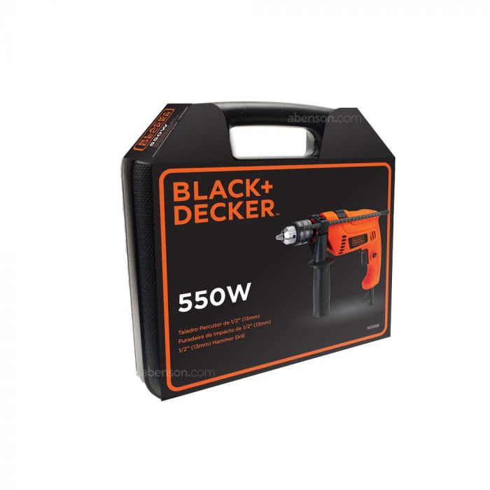 Black+Decker HD555K-B1 550W 13Mm Hammer Drill Kitbox - Power Tools, Start  Right, Start Here