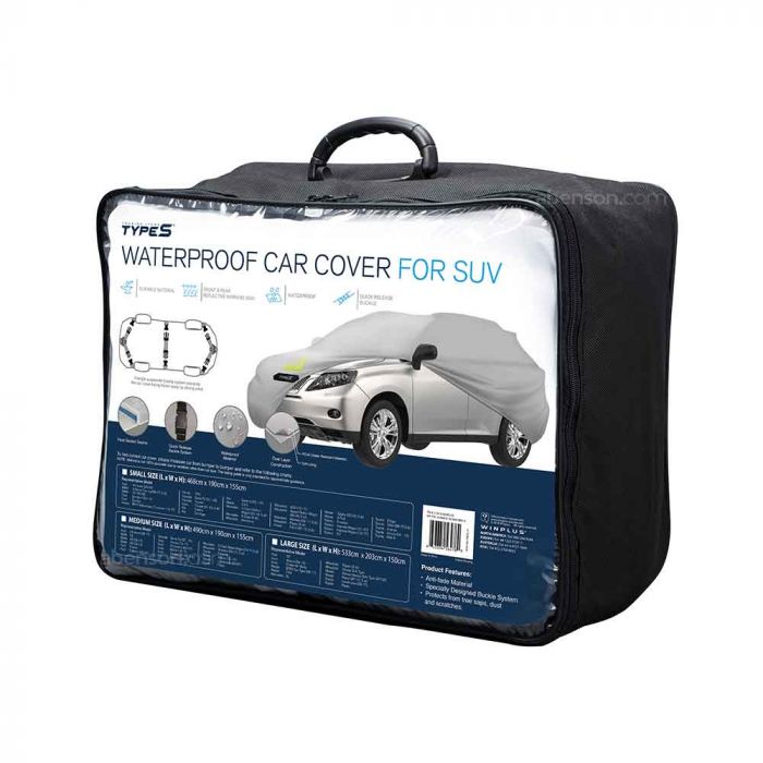 Type S Car Cover Waterproof SUV AC56479 Medium Waterproof Car Cover Buckle  System, Car Accessories, Automotive, Abenson Hardware