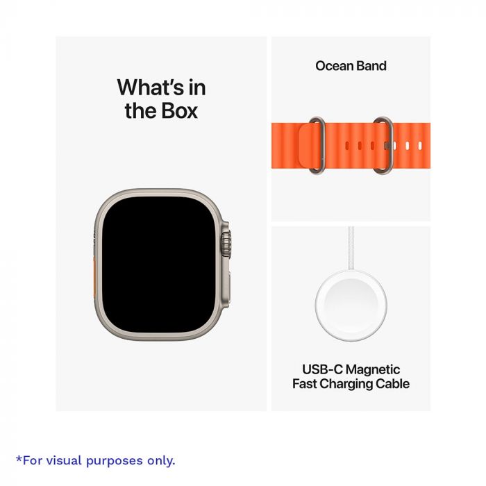 Smartwatch Apple Watch Ultra 2 GPS + Cellular, 49mm Titanium Case com  Orange Ocean Band