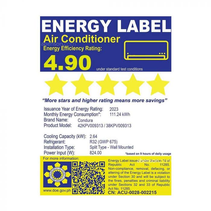 condura split type inverter aircon