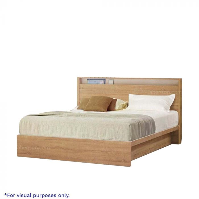 Looms Kyoto Queen Bedframe Solid Oak/White Beds Bedroom