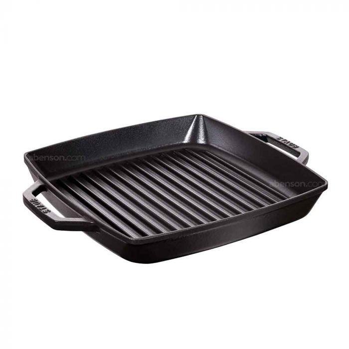 Staub Square 28cm Black Grill Pan Cookware Kitchen