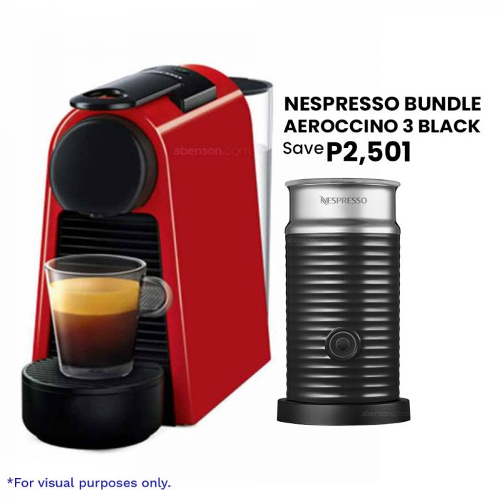 Nespresso Essenza Mini Red + Aeroccino 3 Red Bundle | Food and
