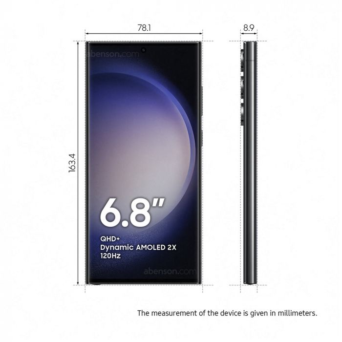 Samsung Galaxy S23 Ultra (12GB + 1TB) Phantom Black Smartphone, Mobile