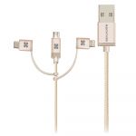 Promate Unilink TrioGold 3-in-1 Smart USB Cable