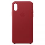 Apple iPhone X Leather Case - Red