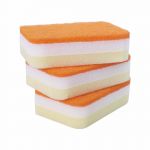 HOME VALUE Soft Scrub Sponge Orange 3-pc. Pack