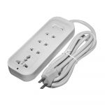 OMNI WER-103-PK Universal Outlet Extension Cord 3 Gang with Switch