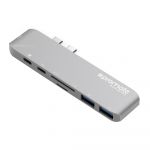 Promote MacHub-Pro Silver Dual USB-C Port Hub