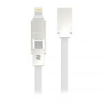 Rock Space M7 2-in-1 White Micro-USB and Lightning Cable
